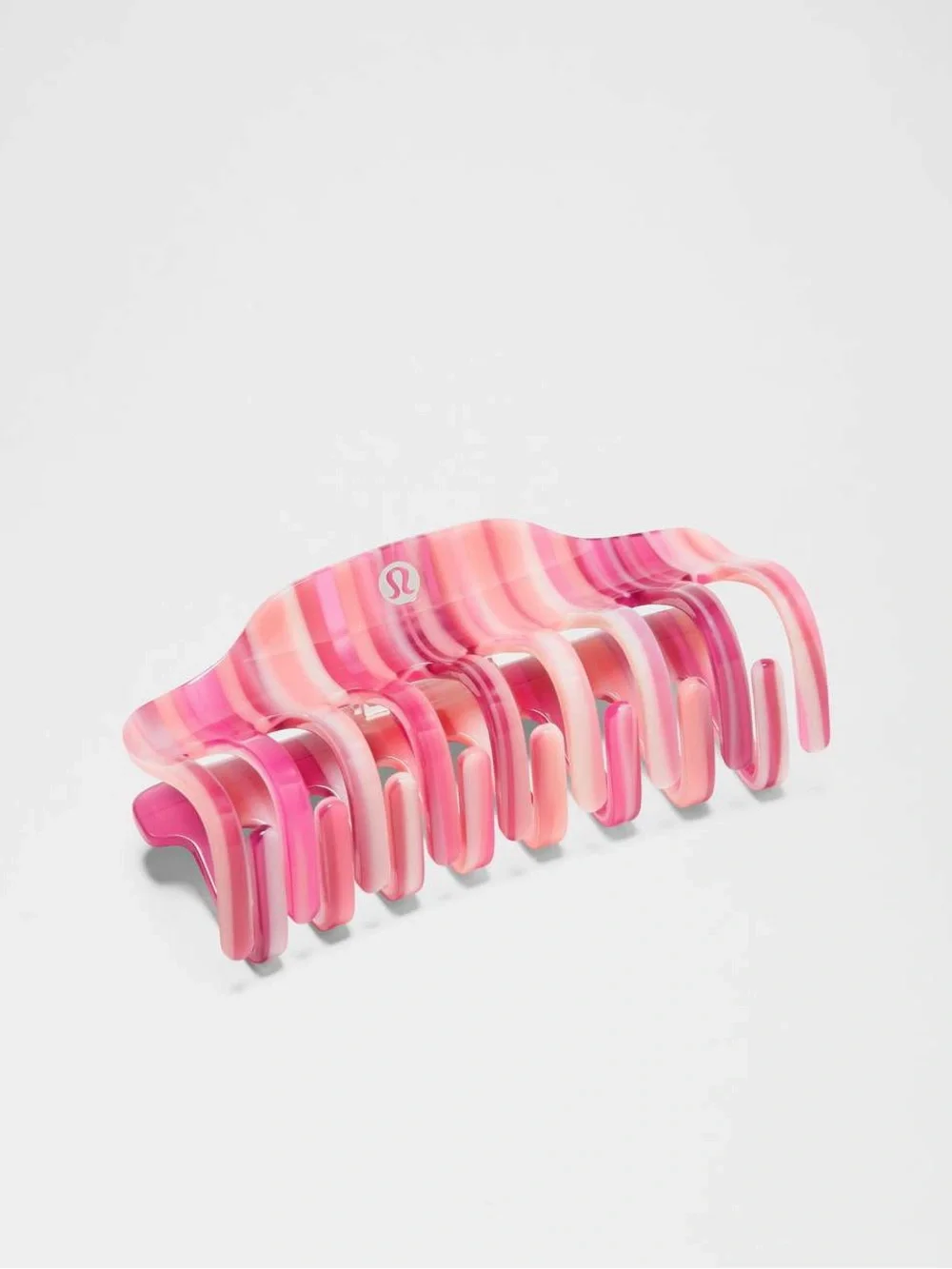 New Lululemon Jumbo Claw Clip - Racer Pink / Rosey Cheeks / Striped